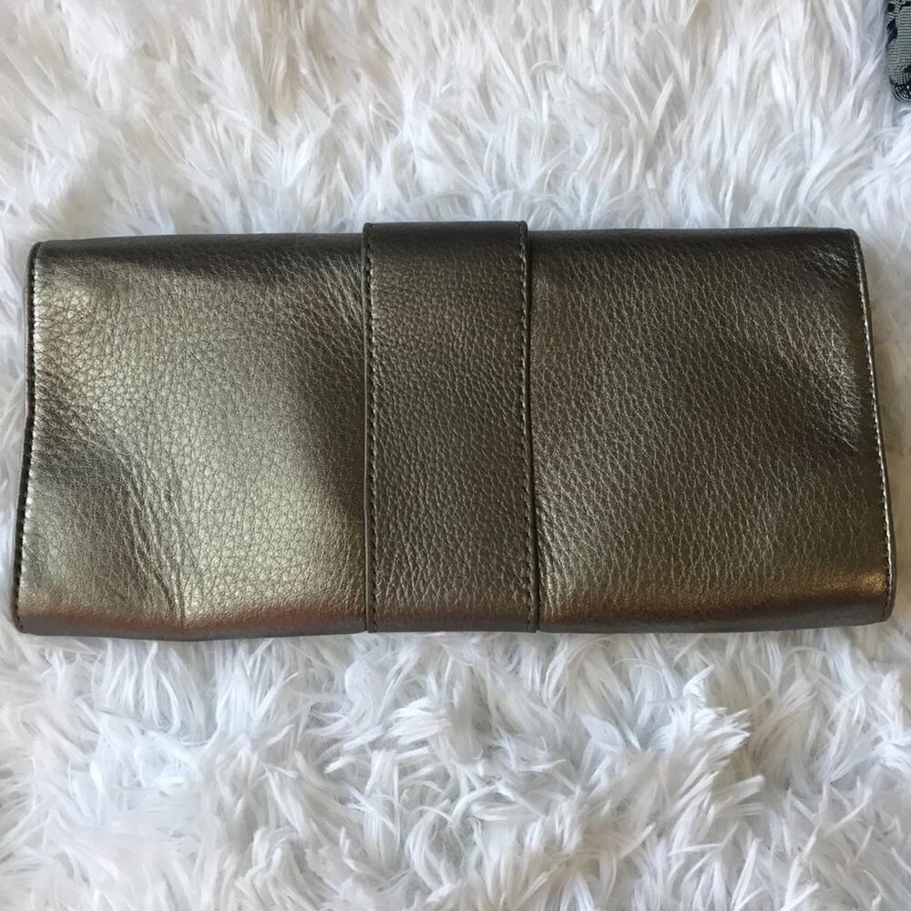 Michael Kors gunmetal leather clutch - Picture 4 of 4